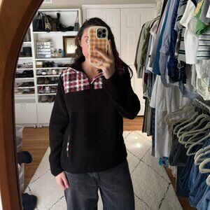 BNWT Vera Bradley Fuzzy Sherpa 3/4 zip up womens jacket